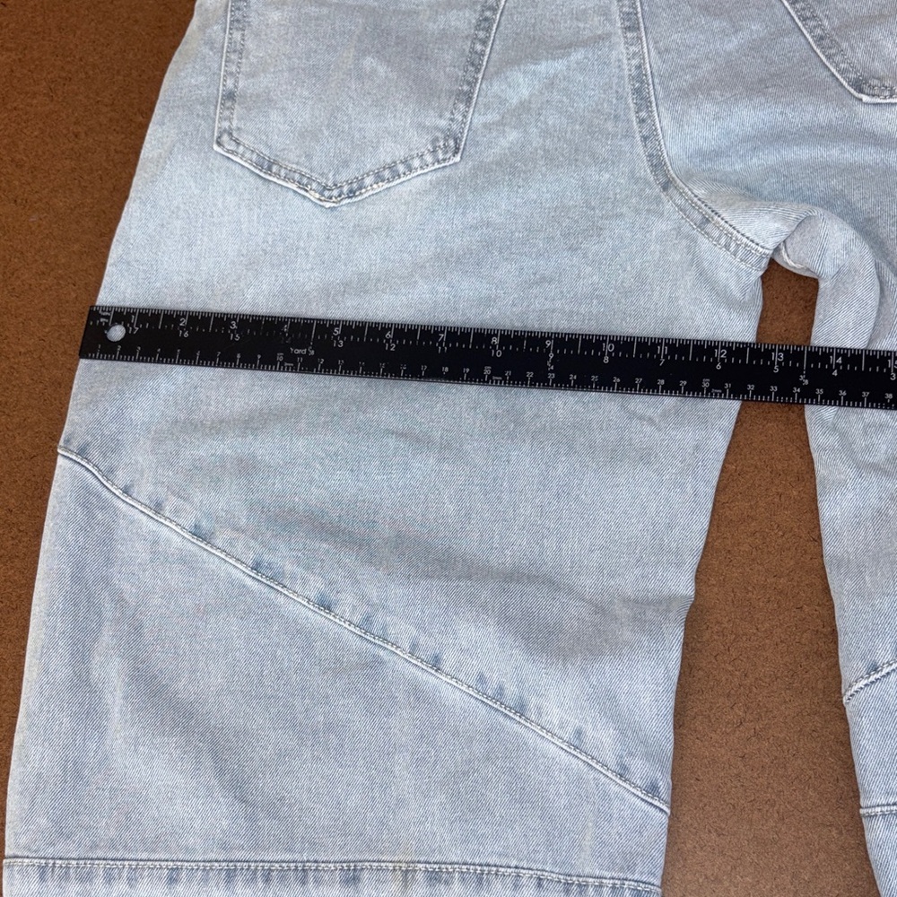 High Waisted Cropped Barrel jeans Light Blue Women's 90’ baggy boho - Picture 9 of 11